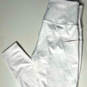 White Athleta Elation leggings with mesh XS